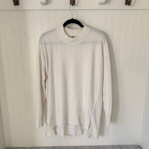 Free People Phoebe Ivory Crew Neck Oversized Sweater M/L